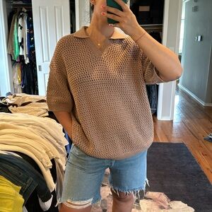 NWT Light Brown Zara Men’s Polo Size M